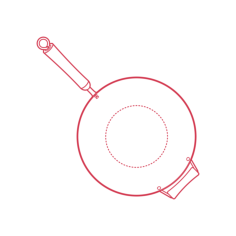 Objects Cooking Pans Wok 14 Inch Contour Svg Vector, Free Vectors File